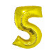 Foliový balon číslice 1 Zlatá, 76cm