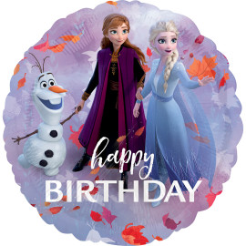 Foliový balonek Happy Birthday Frozen 2 - 45 cm