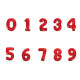 Balon foliový číslice 0-9, 85cm,červená