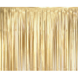 Dekorační závěs,Třásně,matná zlatá,100x200cm