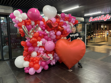 Dekorace stena s foliovými balonky